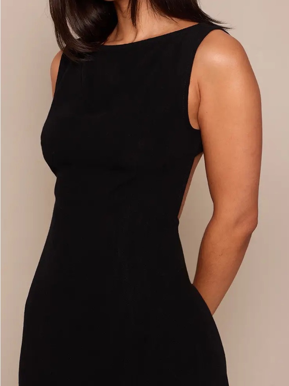 PrettyLittleThing Black Backless Sleeveless Dress